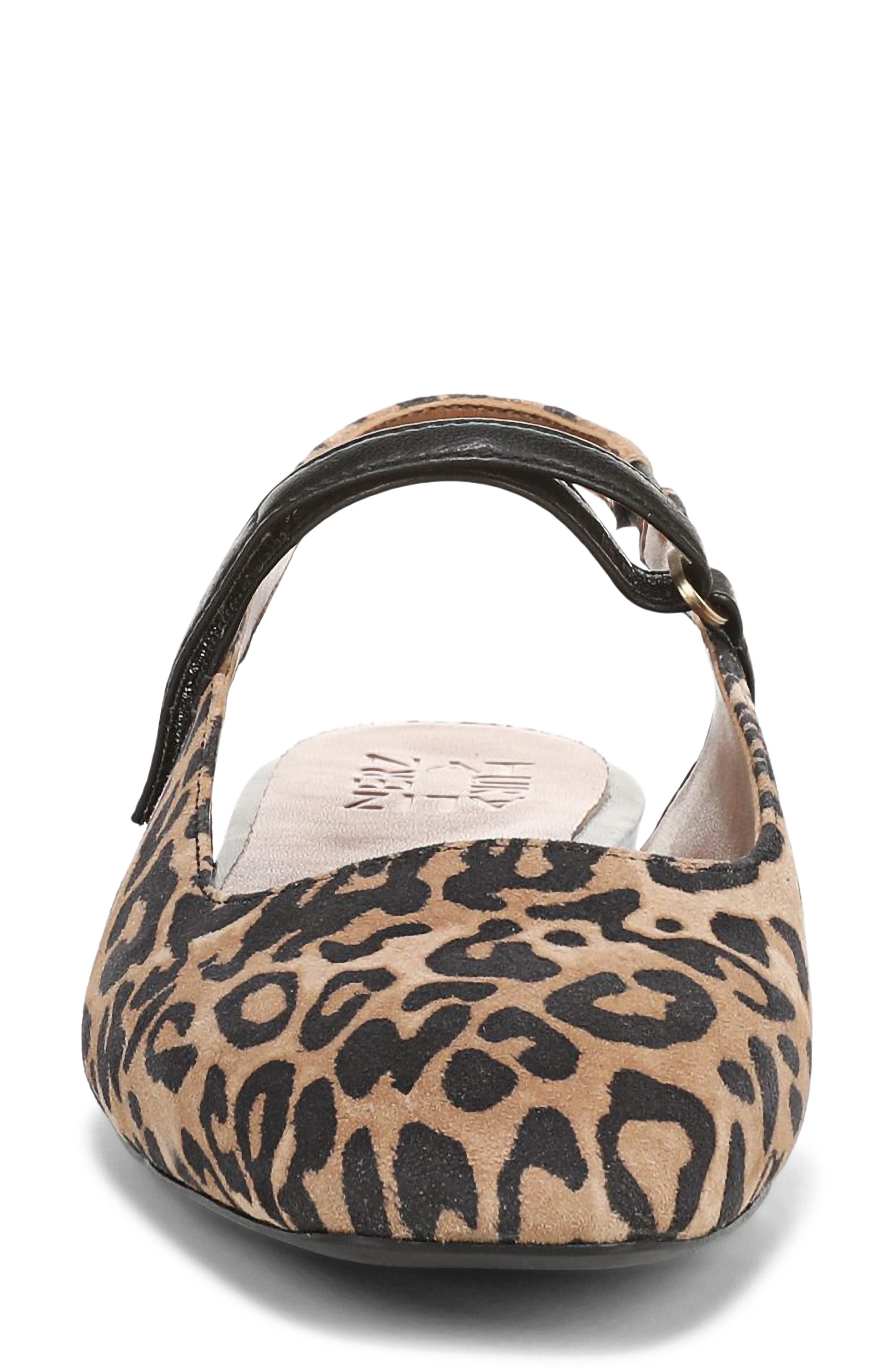 Naturalizer Connie Slingback Mary Jane Flat, Alternate, color, Leopard Print