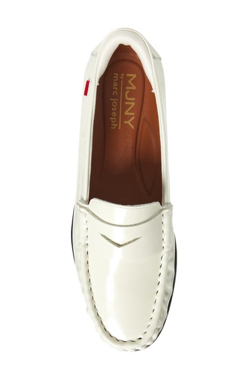 Marc Joseph New York Brightwater Ave Patent Penny Loafer In Ivory Patent