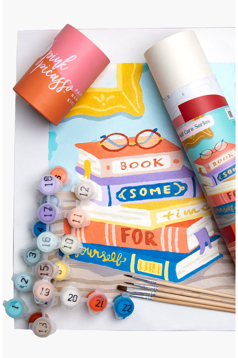 Book Some Time For Yourself Paint by Numbers Kit, Main, color, Pink