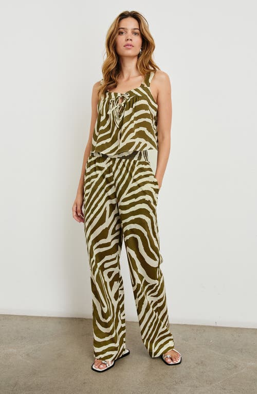 Rails Blythe Zebra Stripe Cotton Crop Tank In Selva