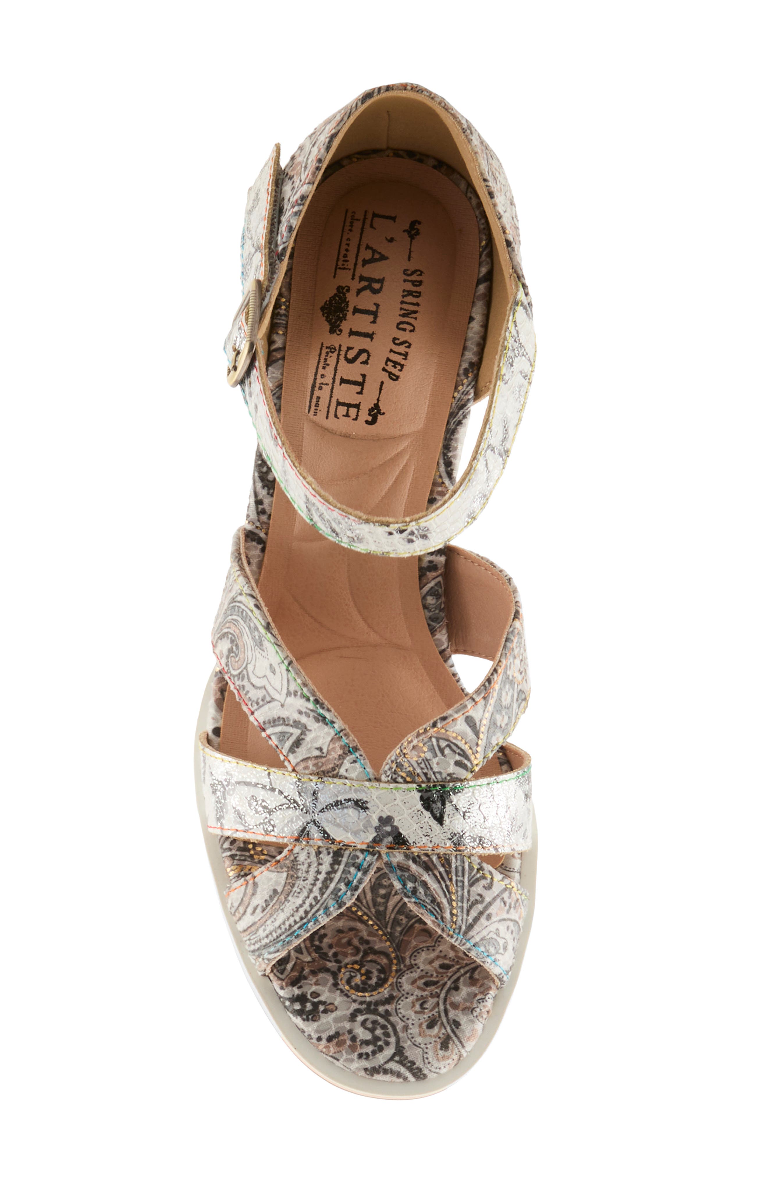 L'Artiste by Spring Step Waltz Ankle Strap Sandal, Alternate, color, Grey Multi