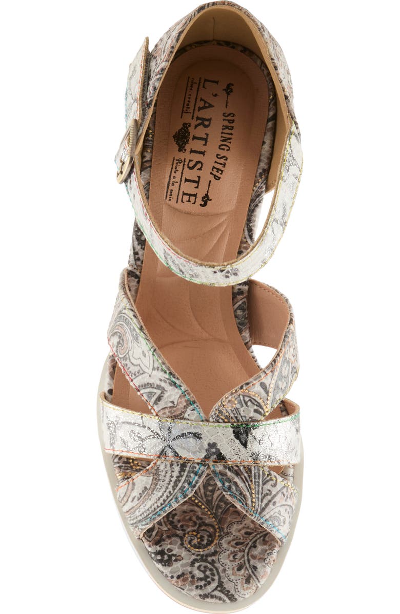 L'Artiste by Spring Step Waltz Ankle Strap Sandal, Alternate, color, Grey Multi