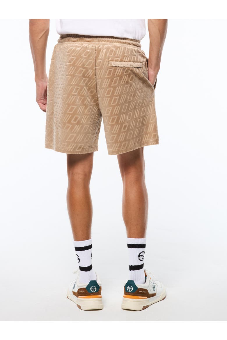 Bandiera Debossed Velour Short, Alternate, color, HUMUS