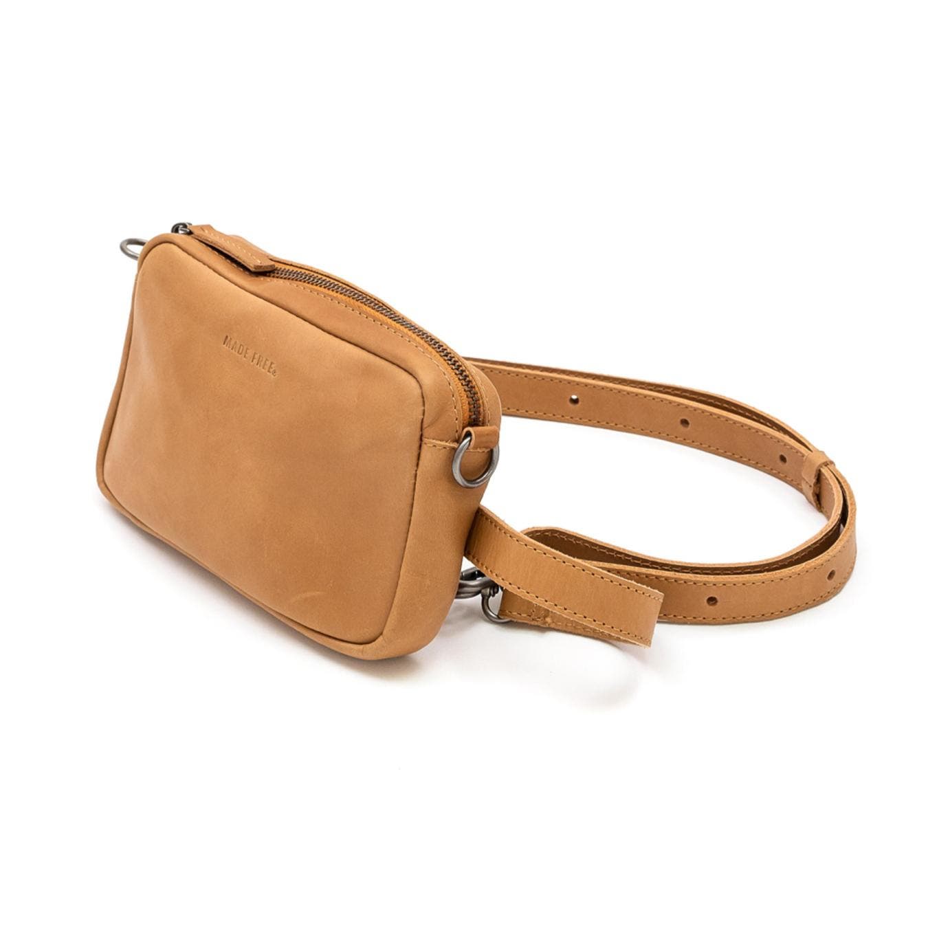 Made Free Leather Convertible Waistpack Handbag, Alternate, color, Camel