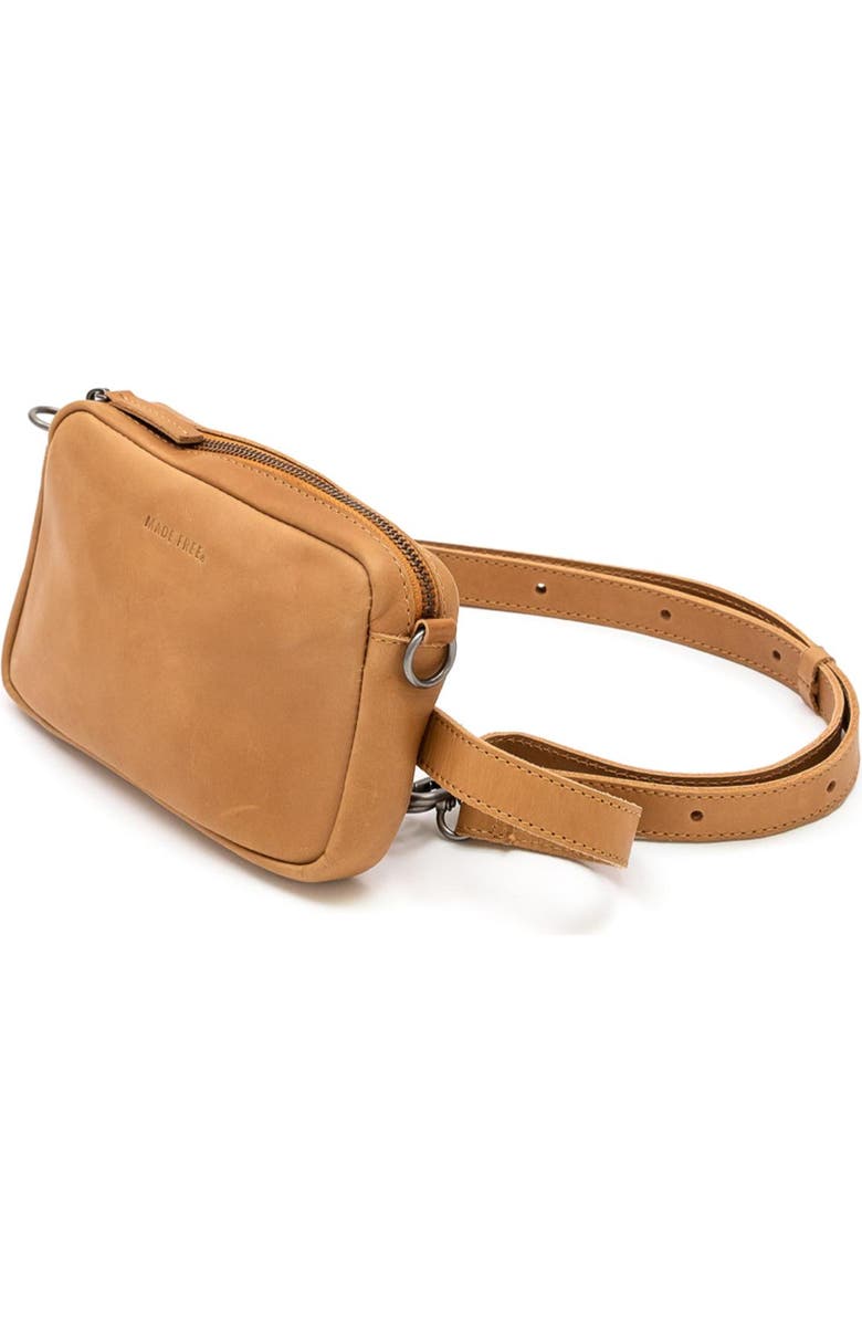 Made Free Leather Convertible Waistpack Handbag, Alternate, color,