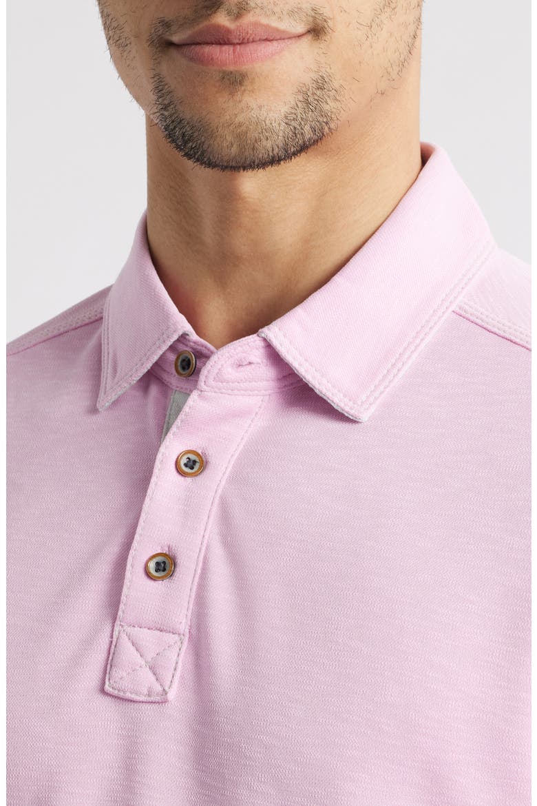 Vintage Slub Jersey Polo, Alternate, color, HOT PINK