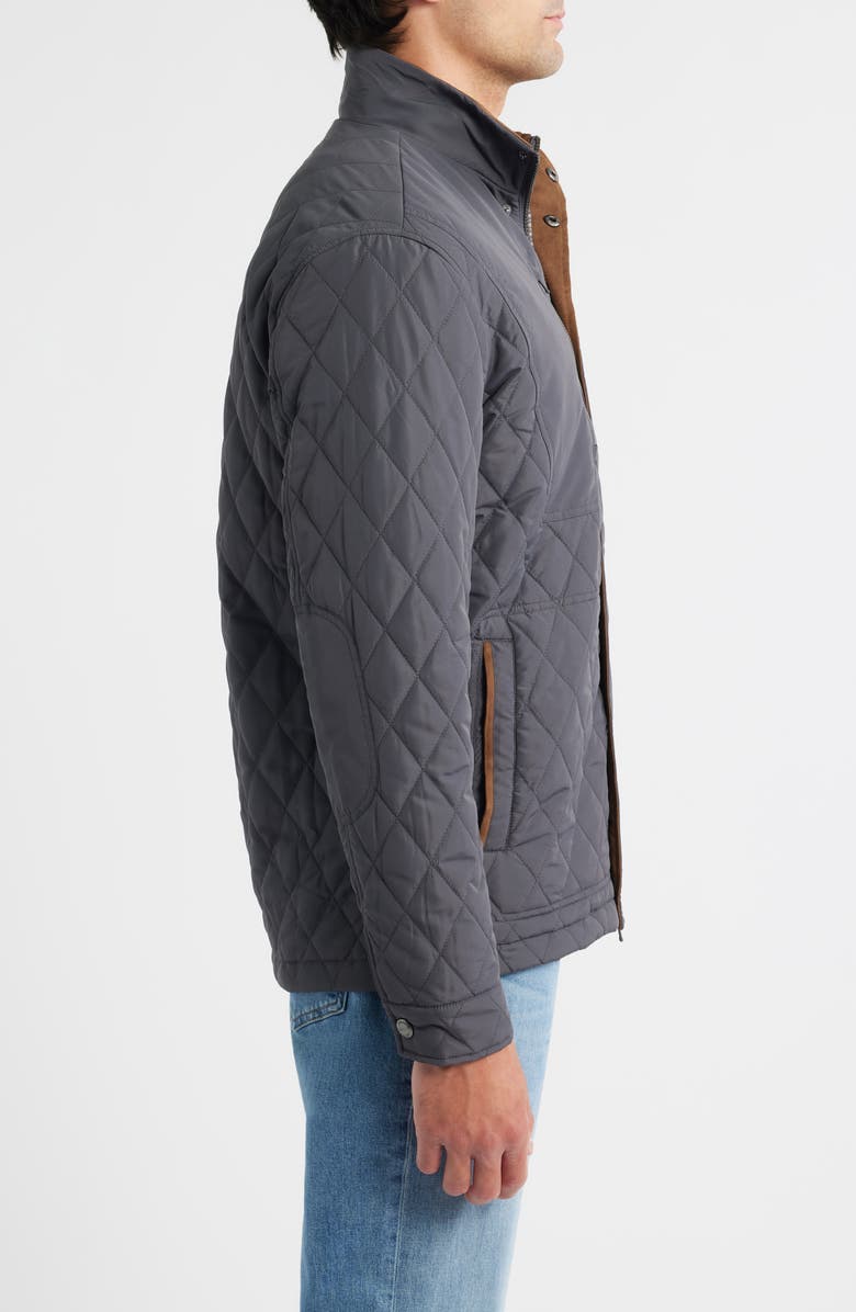 johnnie-O Juno Quilted Jacket, Alternate, color, Dark Gray