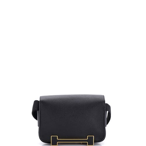 Pre-owned Hermes Hermes Geta Bag Chevre Mysore In Black