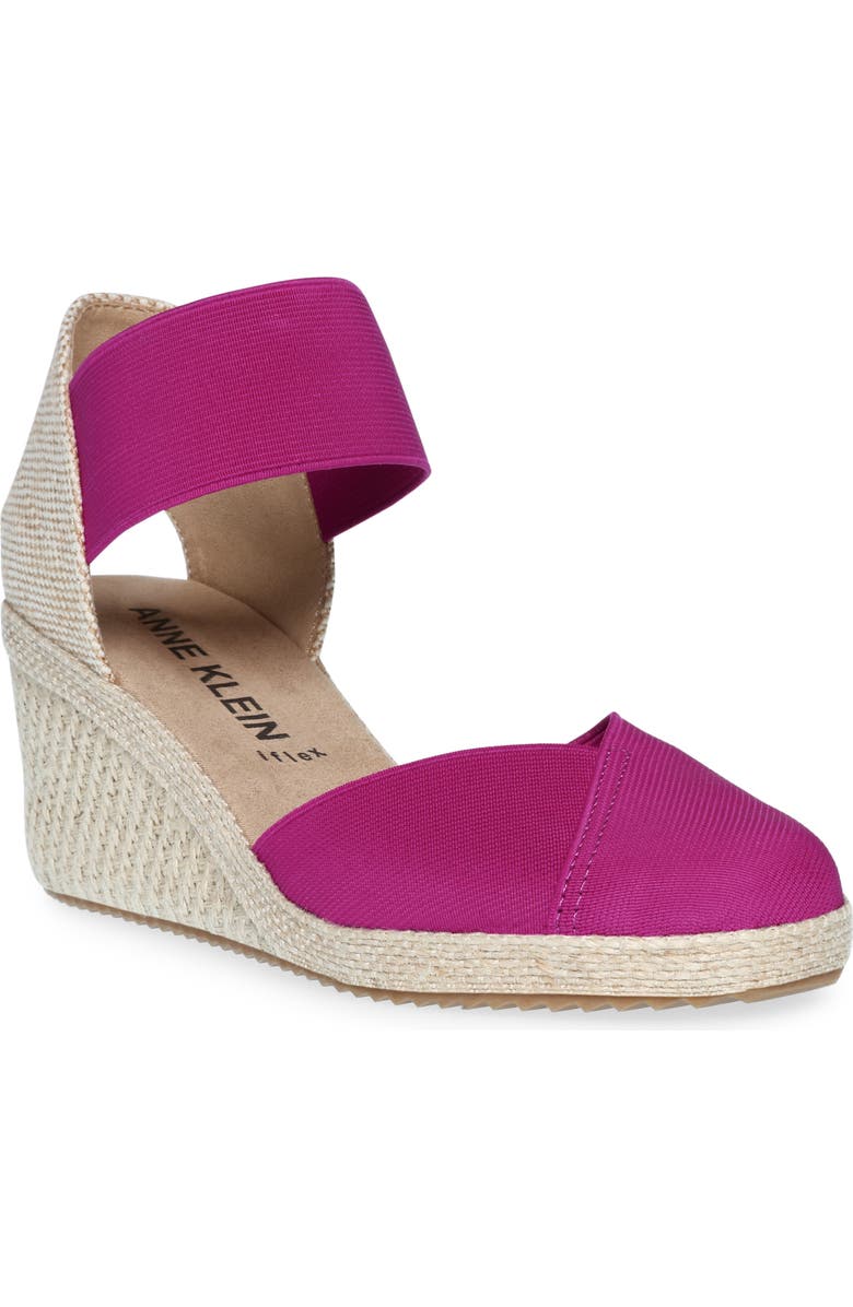 Anne Klein Zoey Wedge Sandal, Main, color, Fuschia