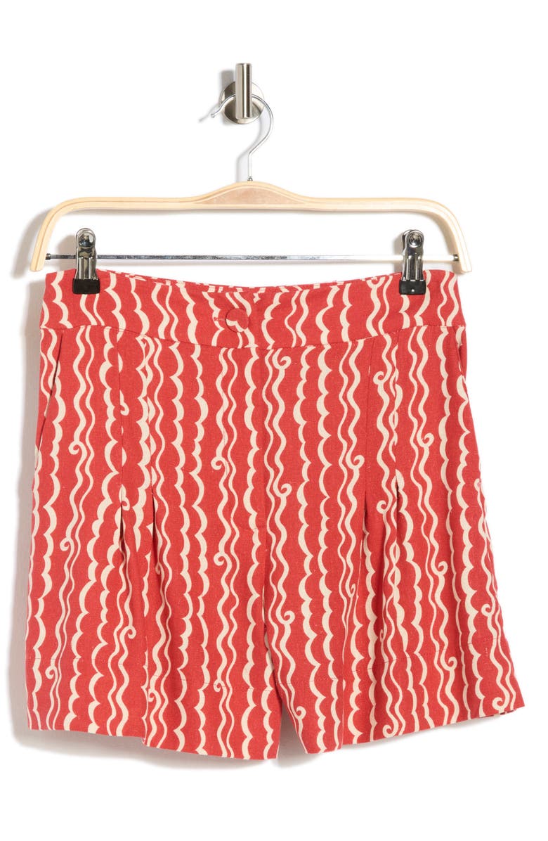 DRESS TO Wave Print Shorts, Main, color, Red Atlantica