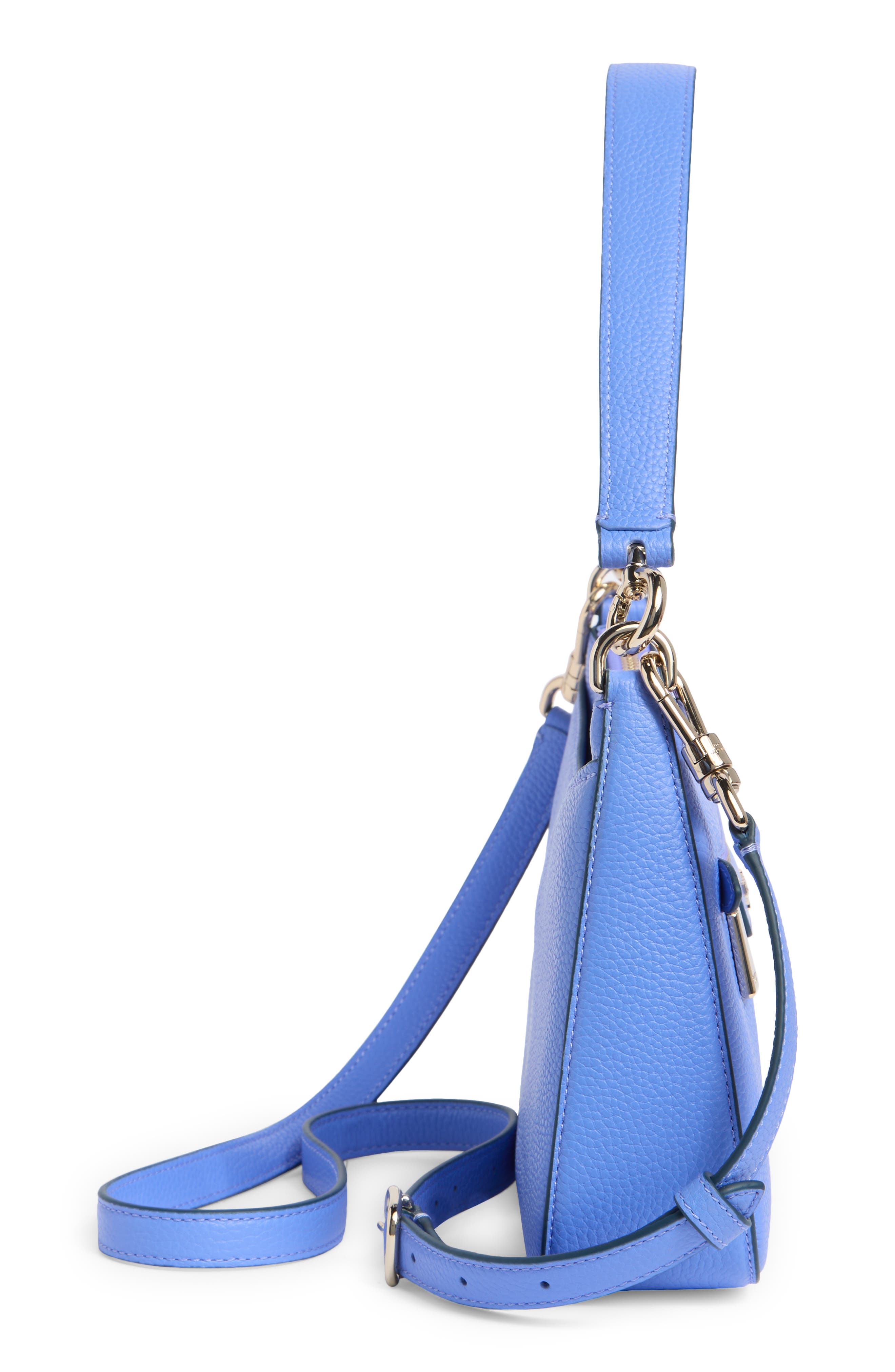 Kate Spade New York hudson pebbled leather medium shoulder bag, Alternate, color, Dark Periwinkle