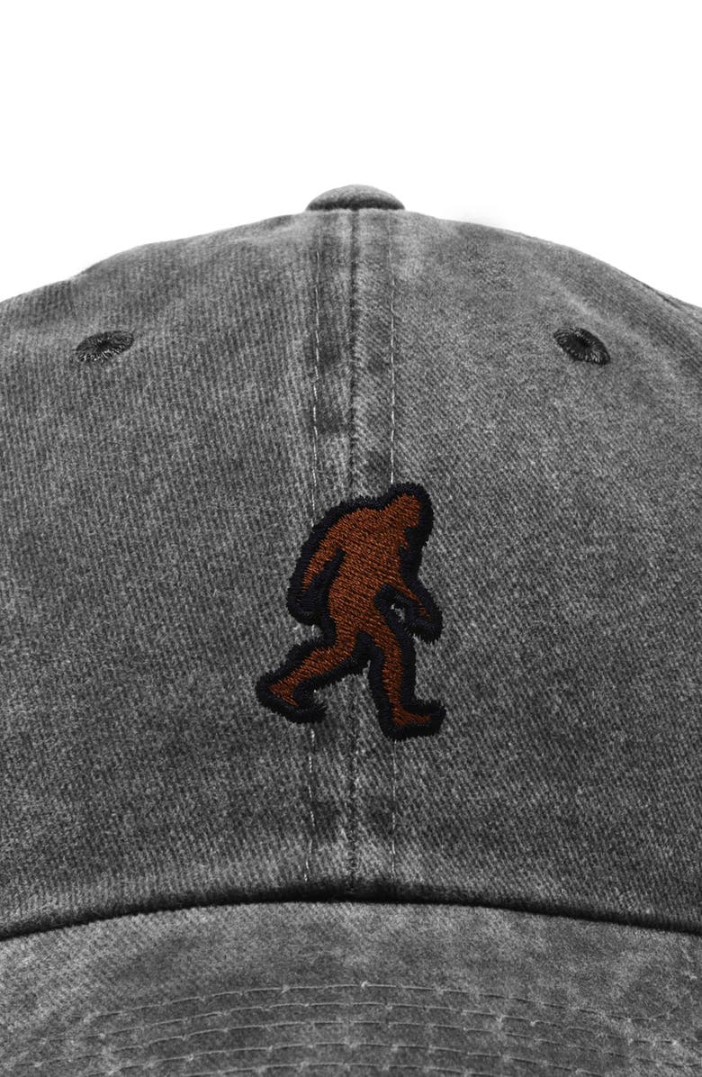 Dalix Sasquatch Embroidered Dad Hat, Alternate, color, Washed Black