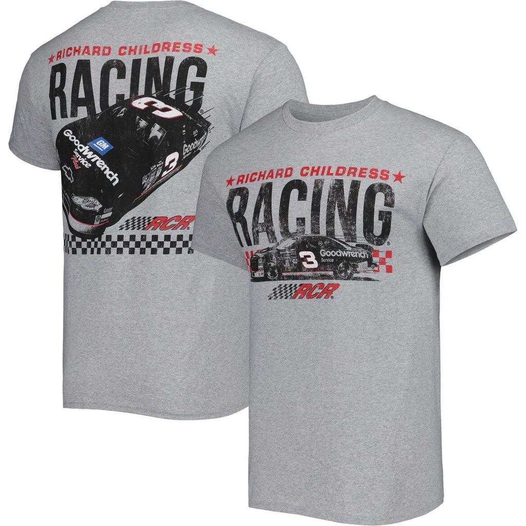 Men's Checkered Flag Heather Gray Richard Childress Racing Goodwrench Two-Sided Car T-Shirt at Nordstrom, Size Small