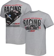 CHECKERED FLAG Men's Checkered Flag Heather Gray Richard Childress Racing Goodwrench Two-Sided Car T-Shirt