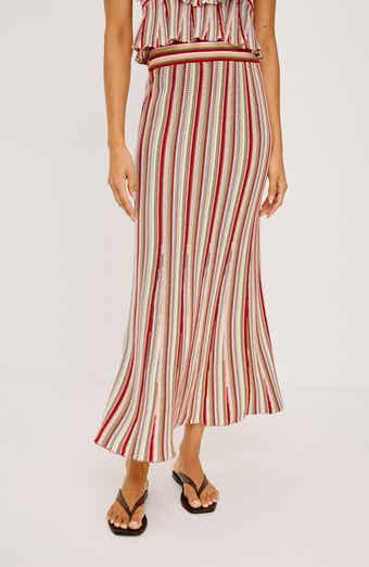 Nari Stripe Cotton Knit Skirt