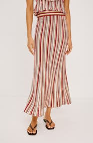 Rails Nari Stripe Cotton Knit Skirt