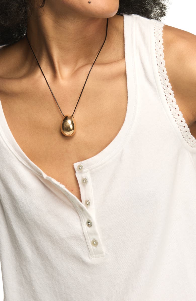 Lucky Brand Lace Trim Henley Tank, Alternate, color, Bright White