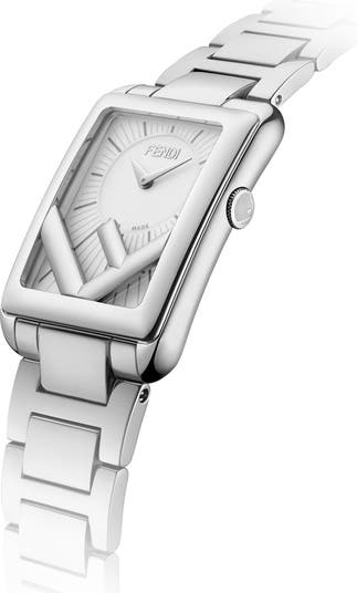Fendi Run Away Rectangle Bracelet Watch, 22.5mm x 32mm