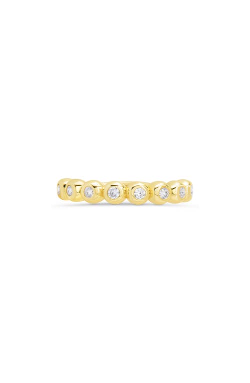 Sterling Forever Trisha Bezel Cubic Zirconia Eternity Band Ring In Gold