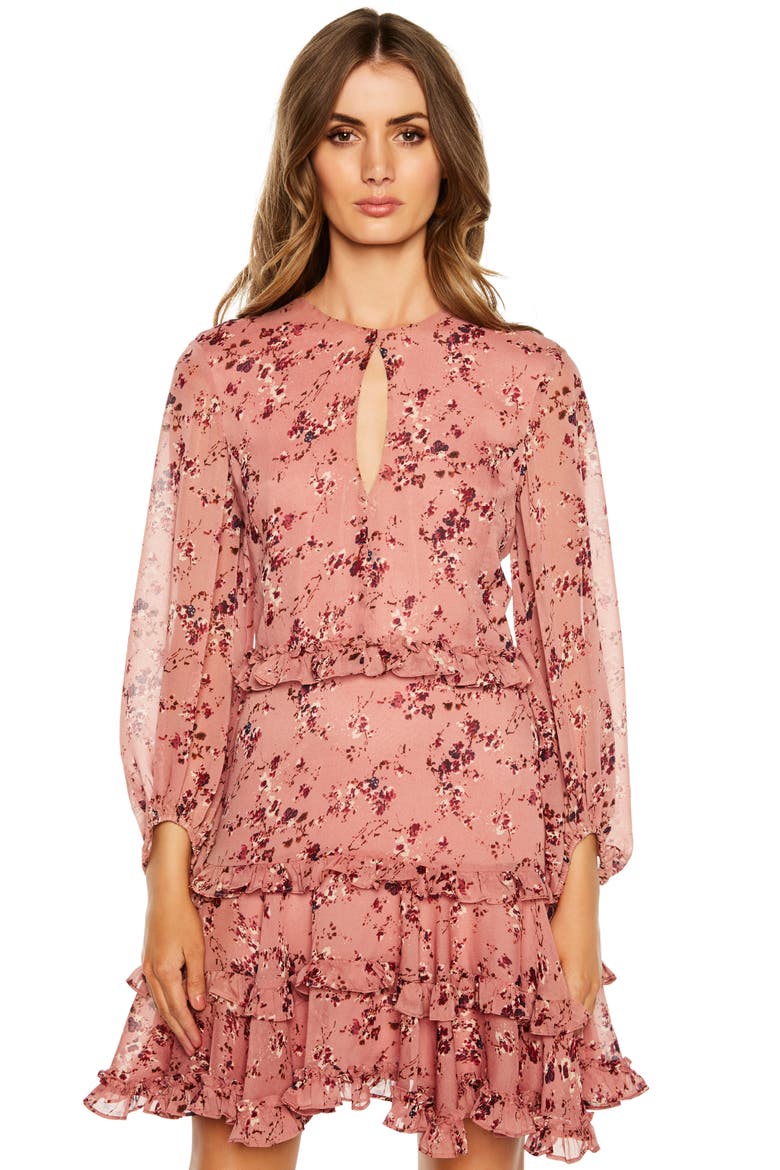 Frill Dress, Alternate, color, ROSE DITSY