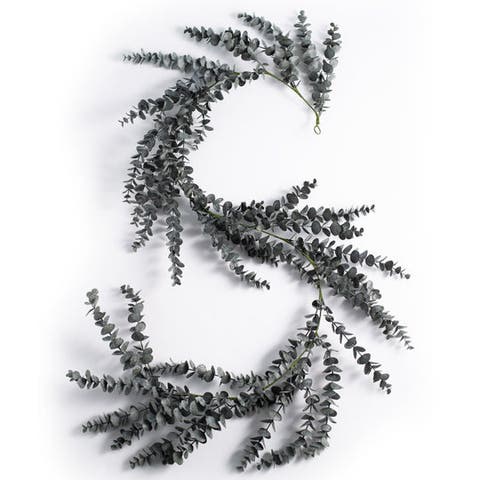 Midnight Eucalyptus Fall Halloween Table Runner Mantel Garland