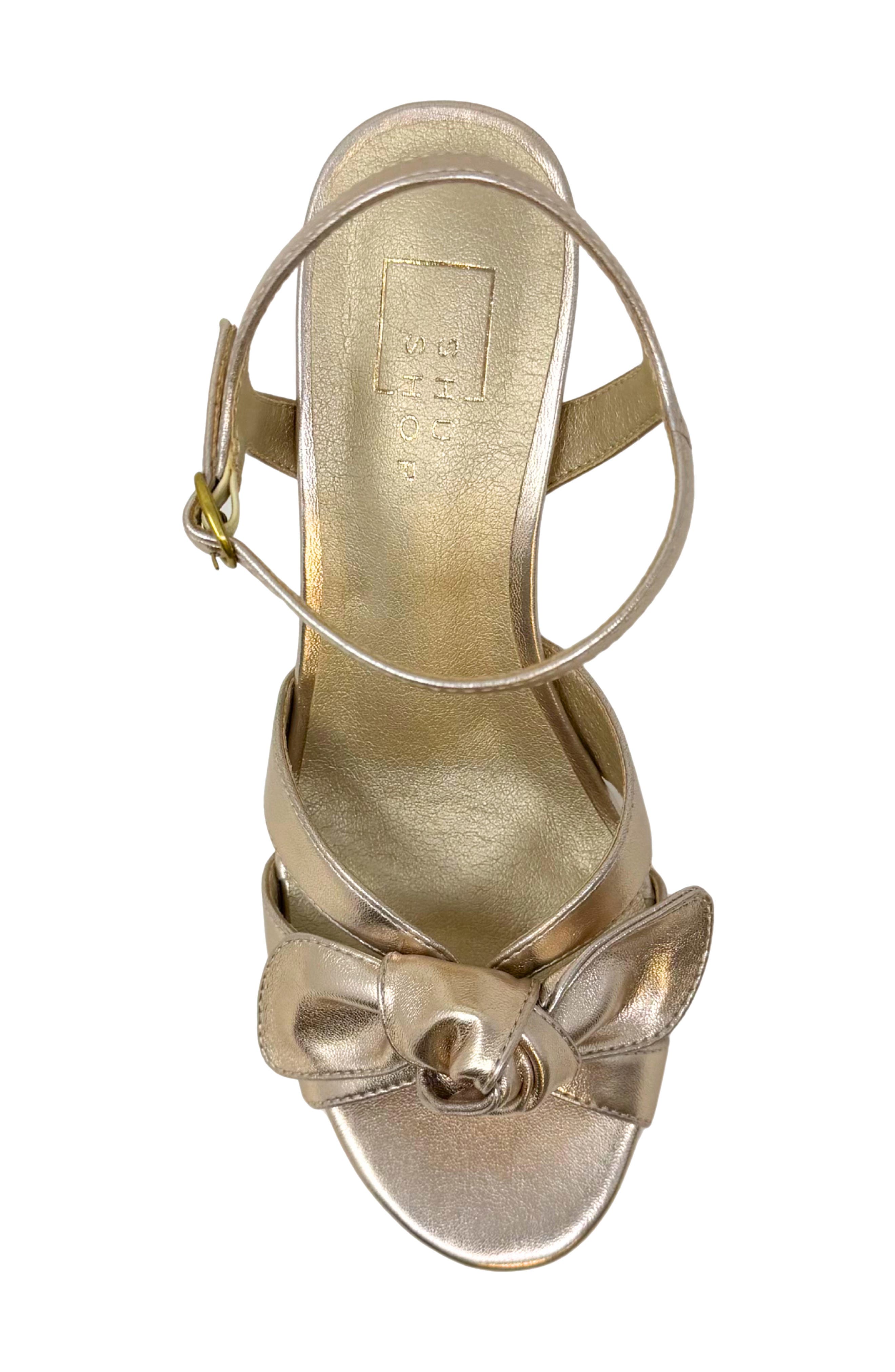 Esmeralda Faux Leather Platform Sandal, Alternate, color, GOLD