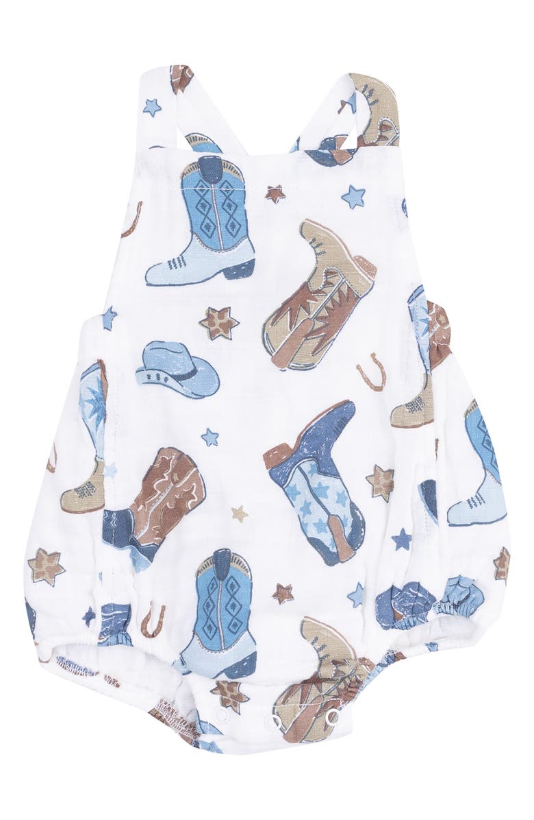 Angel Dear Print Organic Cotton Muslin Romper, Main, color,