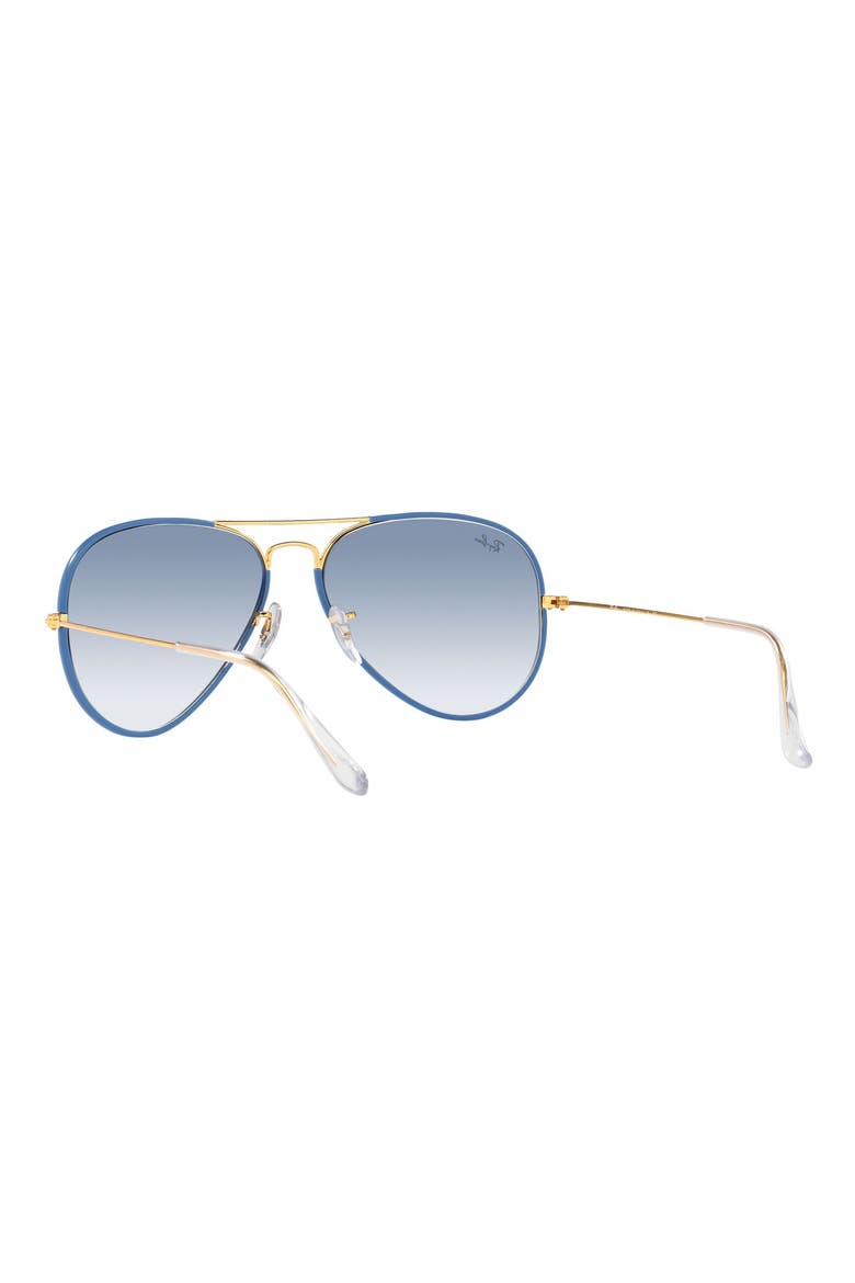 Aviator Full Color 58mm Sunglasses, Alternate, color, BLUE GRADIENT