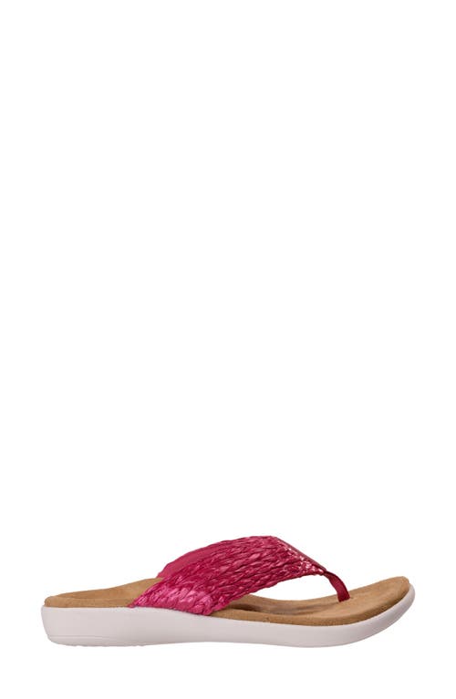 Revitalign Yumi Raffia Flip Flop In Pink