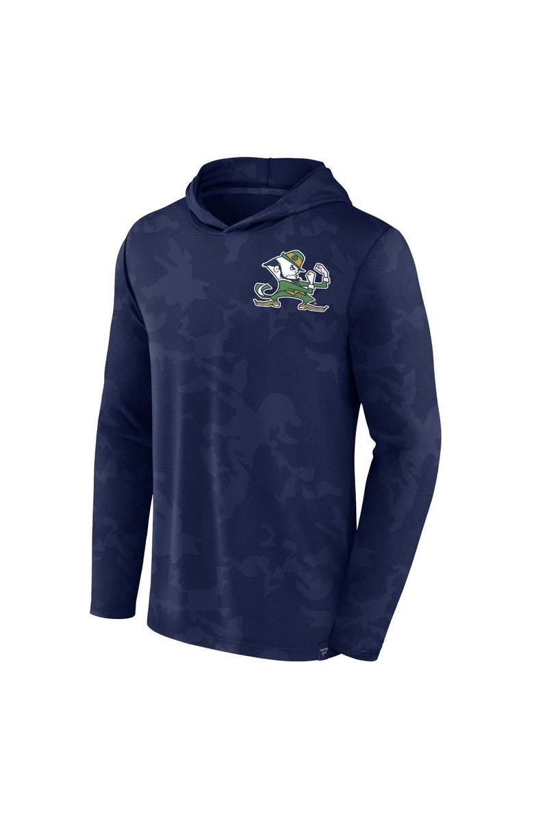 FANATICS Men's Fanatics Branded  Navy Notre Dame Fighting Irish Camo Hoodie Long Sleeve T-Shirt, Alternate, color, 