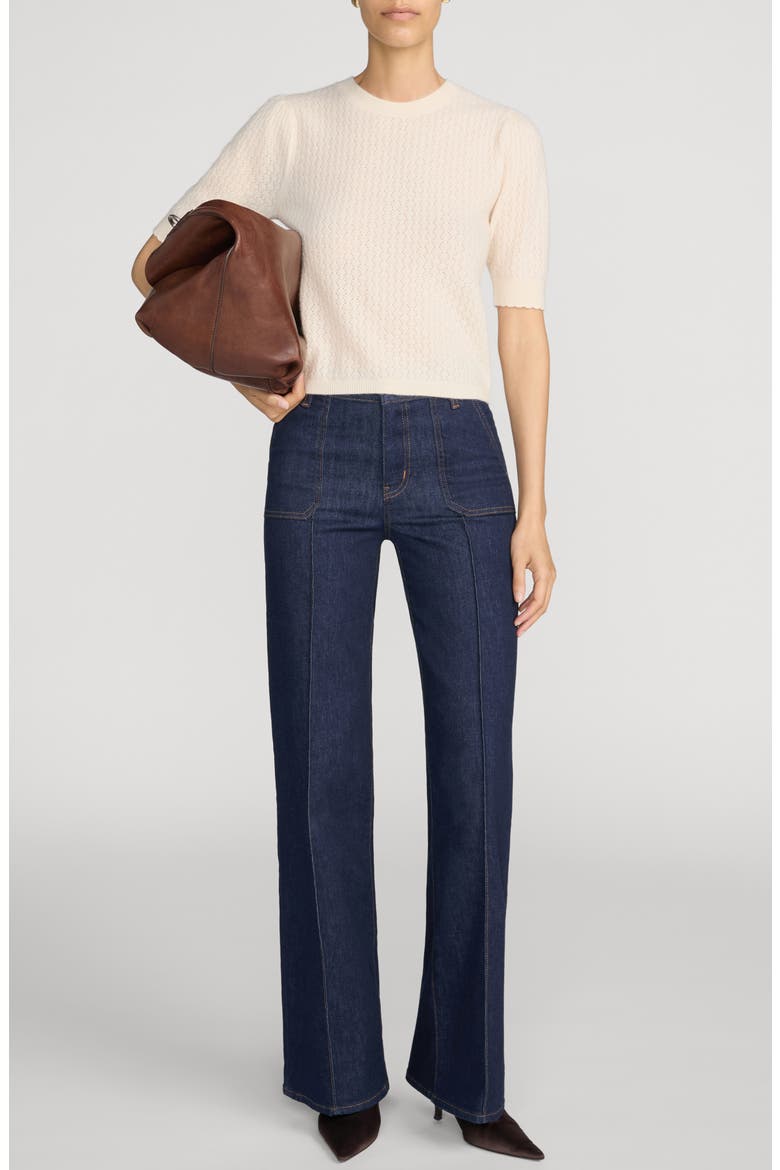 Le Slim Palazzo Pintuck Jeans, Alternate, color, RINSE