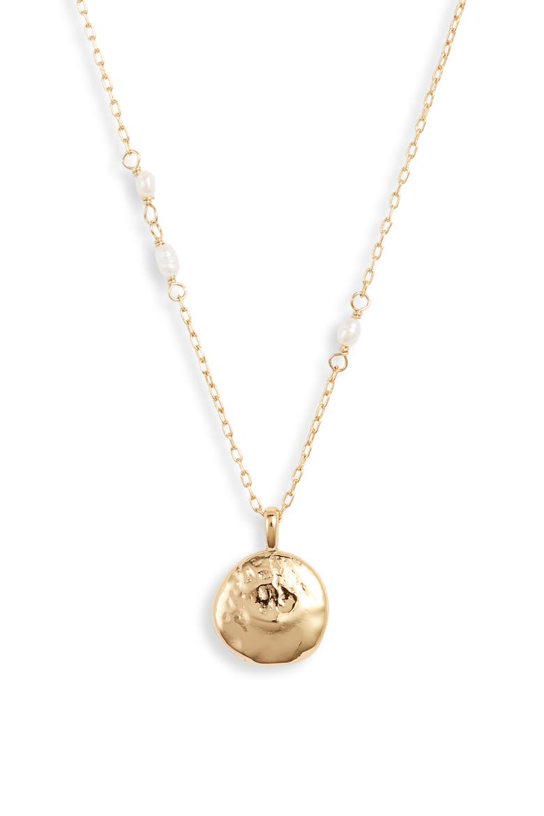 Reese Freshwater Pearl Pendant Necklace, Main, color, WHITE PEARL