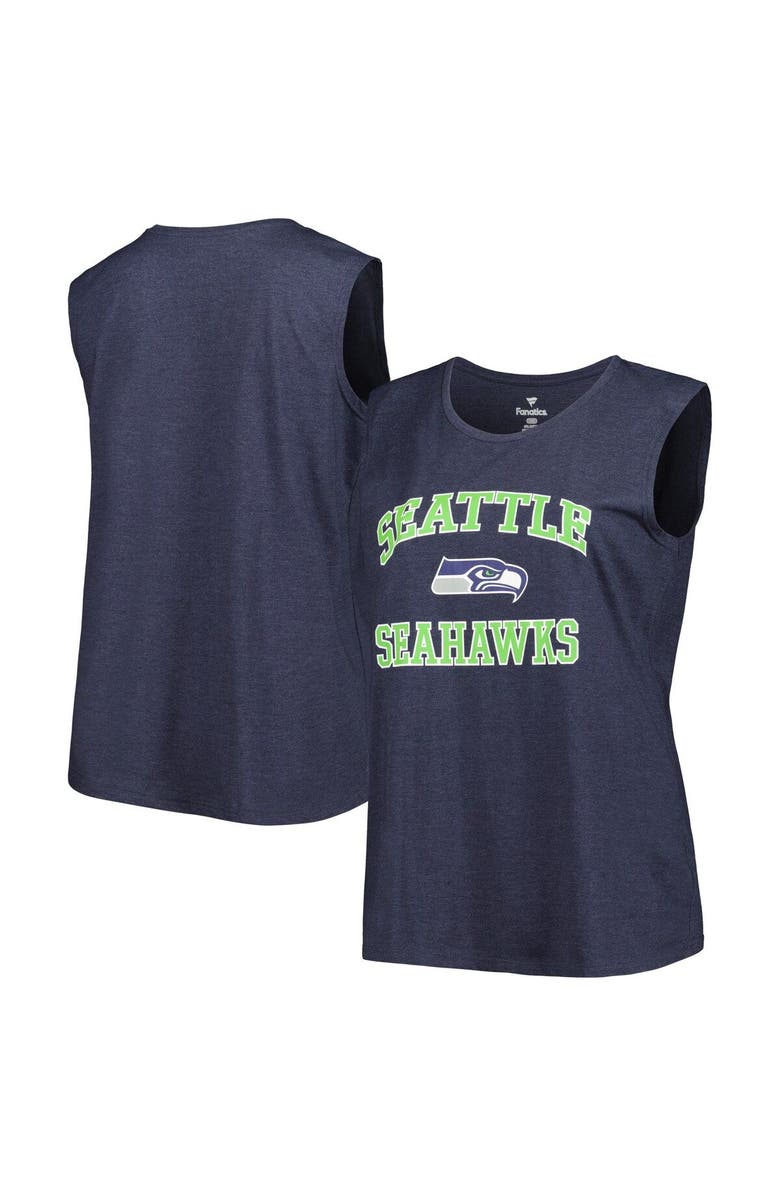 FANATICS Women's Fanatics Branded College Navy Seattle Seahawks Plus Size Tank Top, Main, color, 