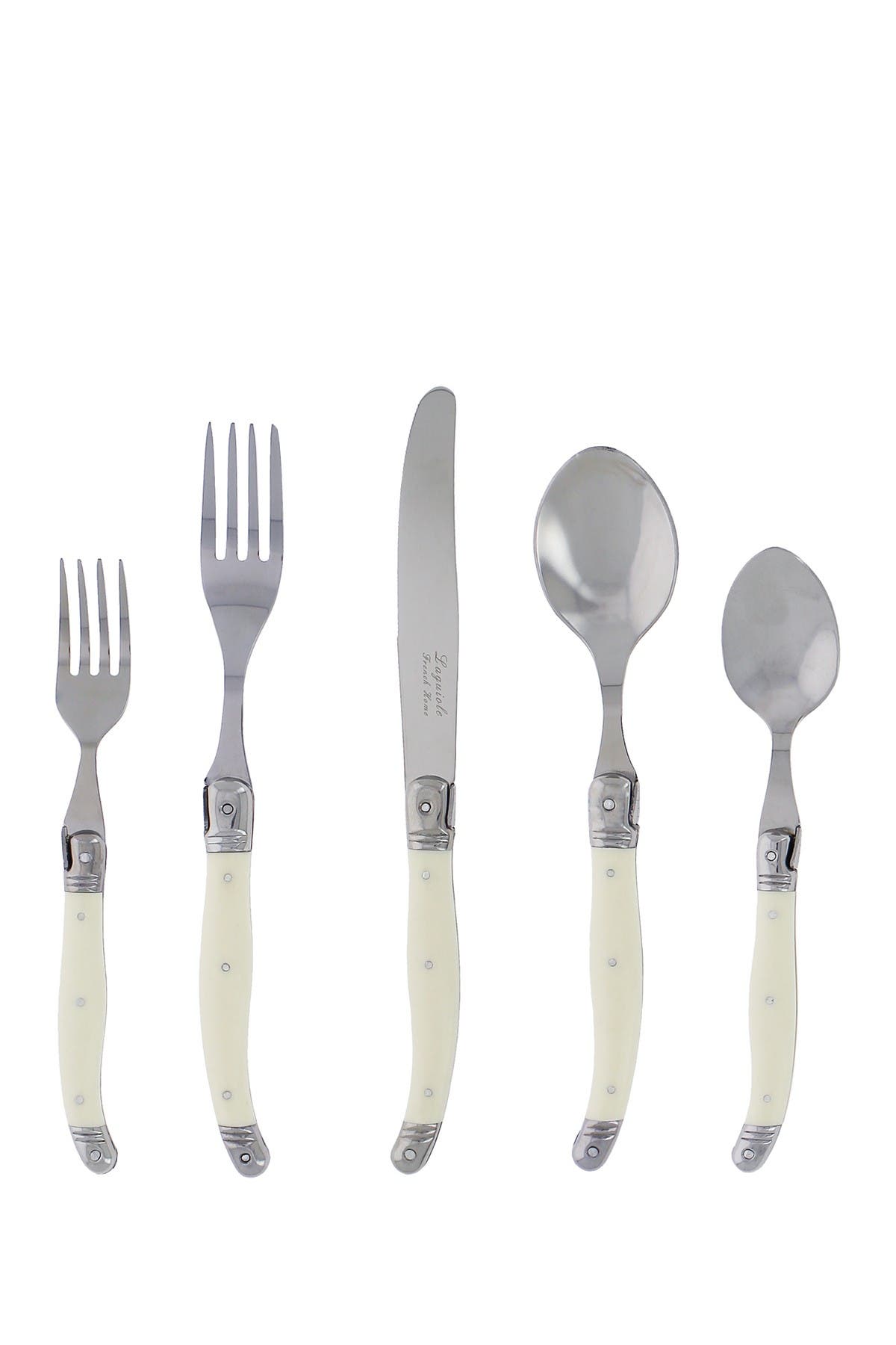 FRENCH HOME 20-Piece Laguiole Faux Ivory Flatware Set
