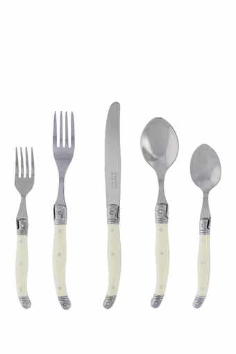 FRENCH HOME 20-Piece Laguiole Faux Ivory Flatware Set