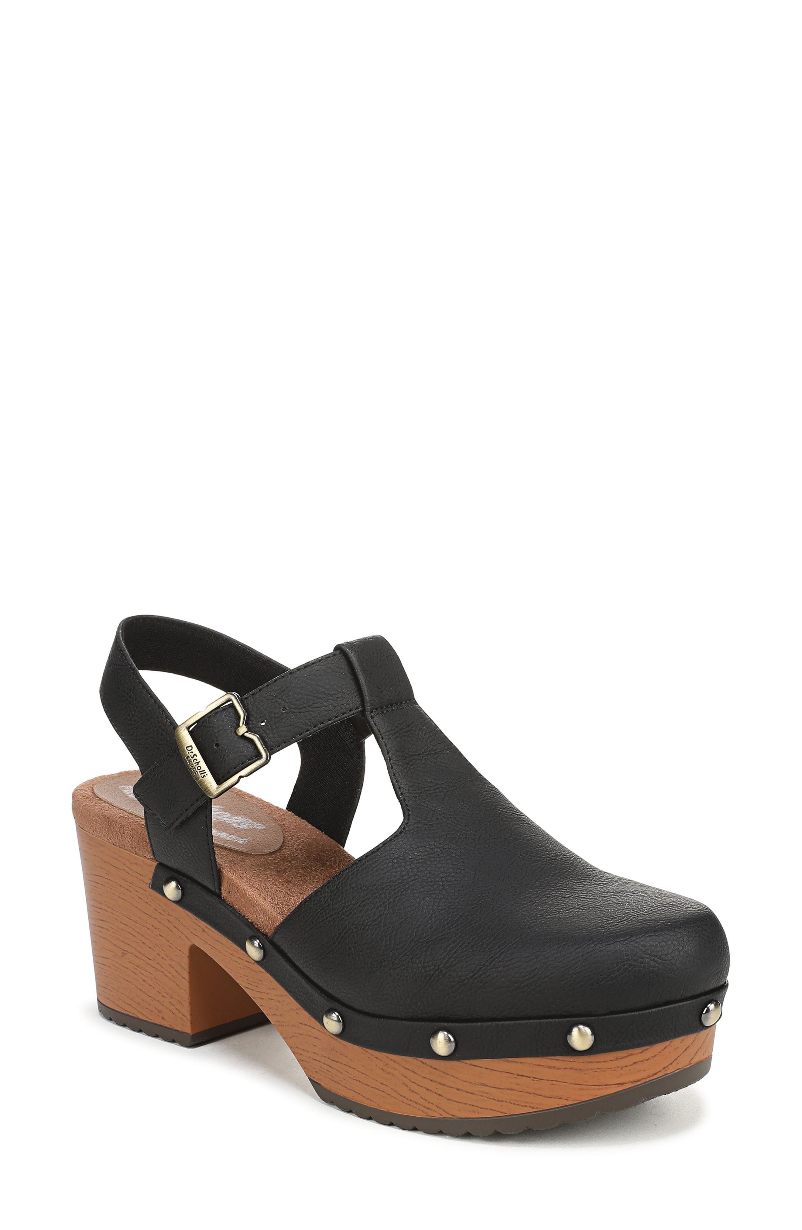 Classic Day Slingback Platform Clog, Main, color, BLACK