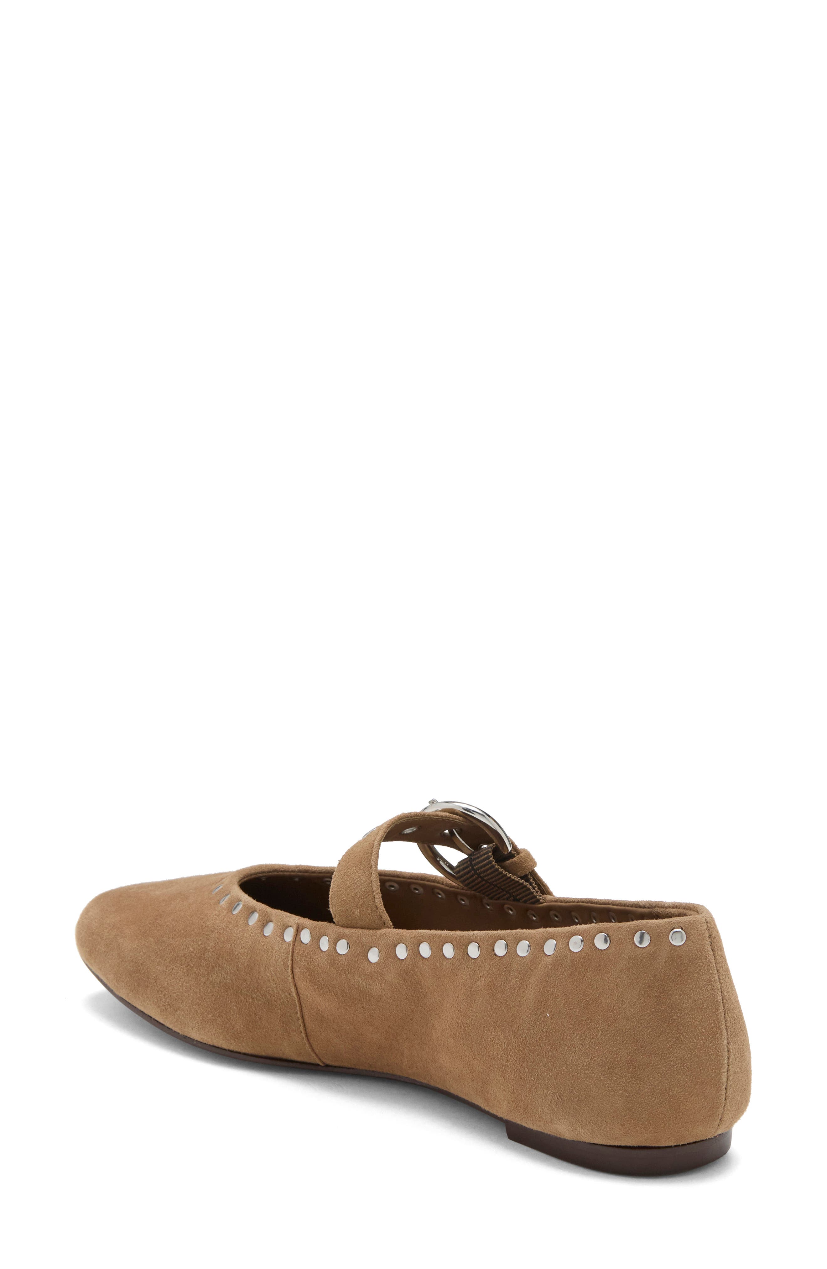 Bethany Leather Mary Jane Flat, Alternate, color, STUDDED FARRO SUEDE