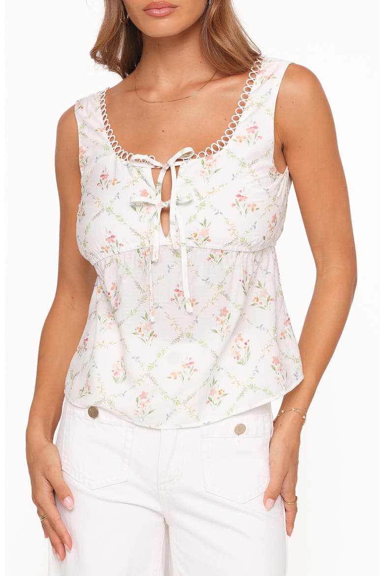 Gail Top, Main, color, WHITE VINTAGE FLORAL