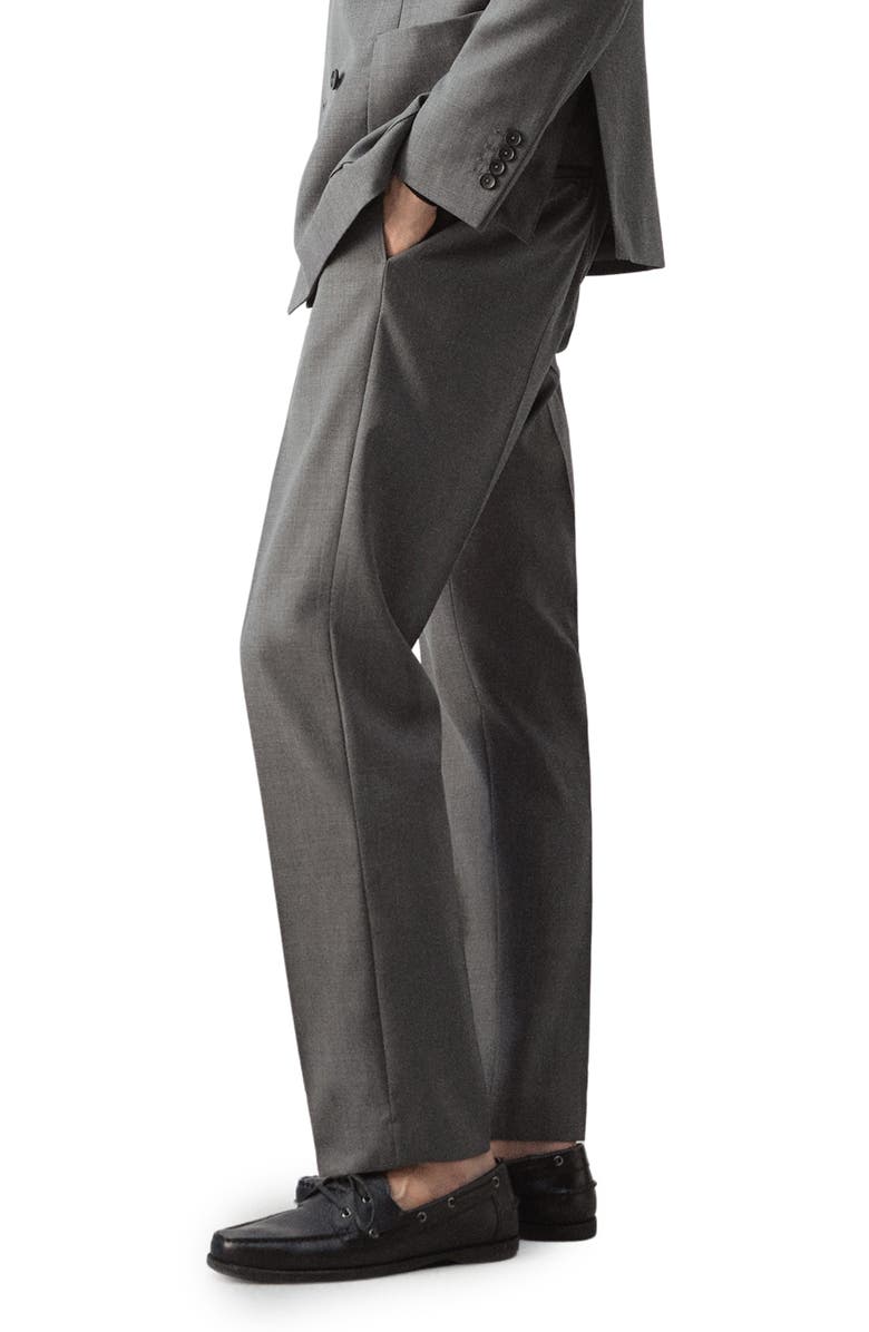 MANGO Ricardo Regular Fit Dress Pants, Alternate, color, Grey