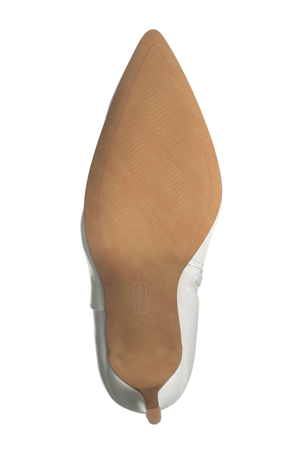Lizziey Pointed Toe Bootie, Alternate, color, WHITE LEATHER