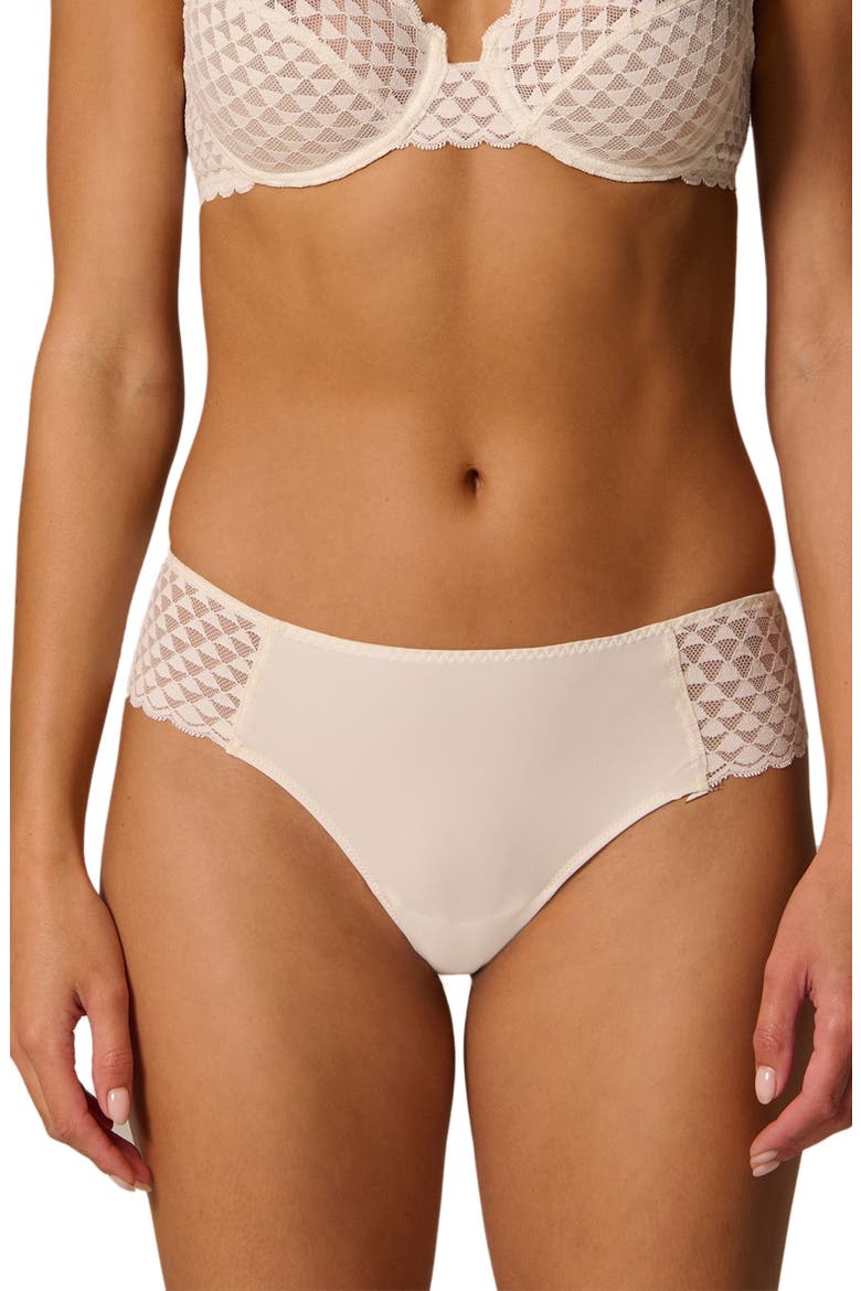 Subtile Lace Trim Boyshorts, Main, color, IVORY