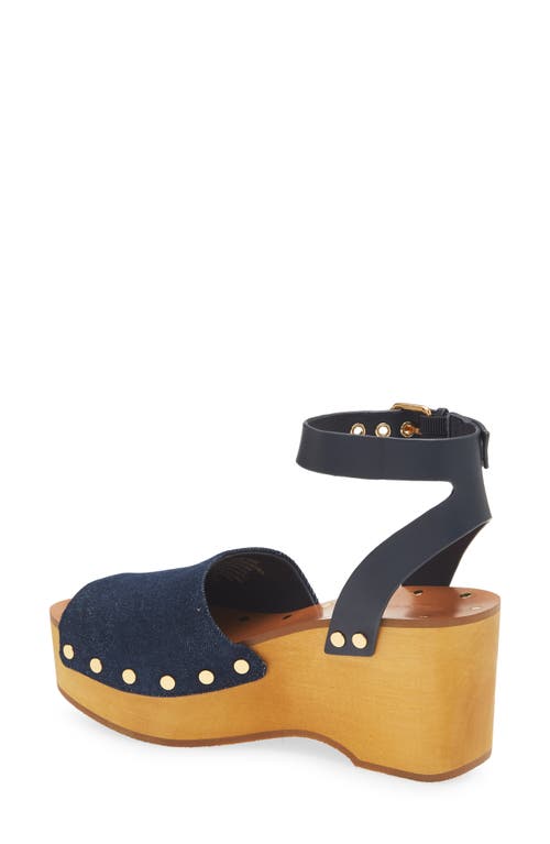 MADEWELL MADEWELL THE ANOUK DENIM PLATFORM CLOG SANDAL 