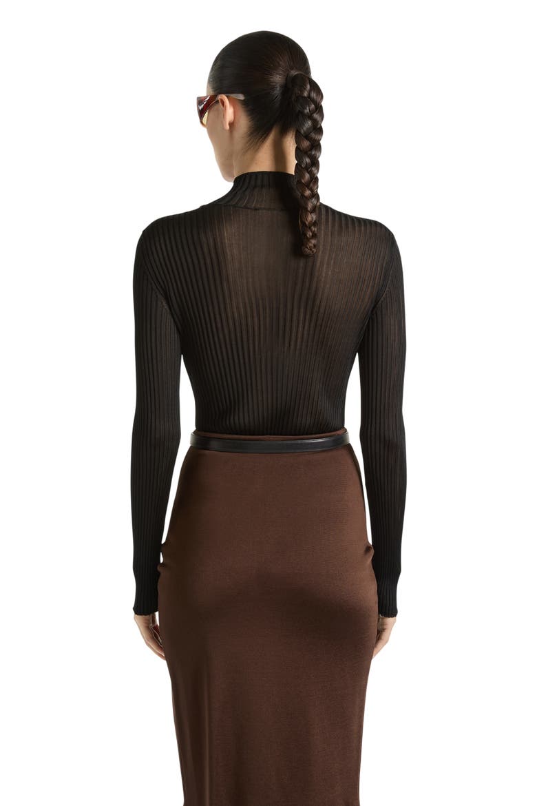 Fine ribbed knit jumper, Alternate, color, black