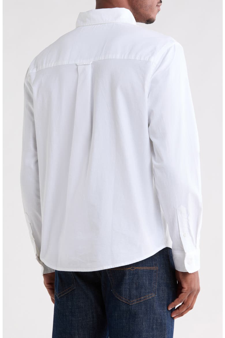 Stretch Cotton Oxford Long Sleeve Button-Down Shirt, Alternate, color, WHITE