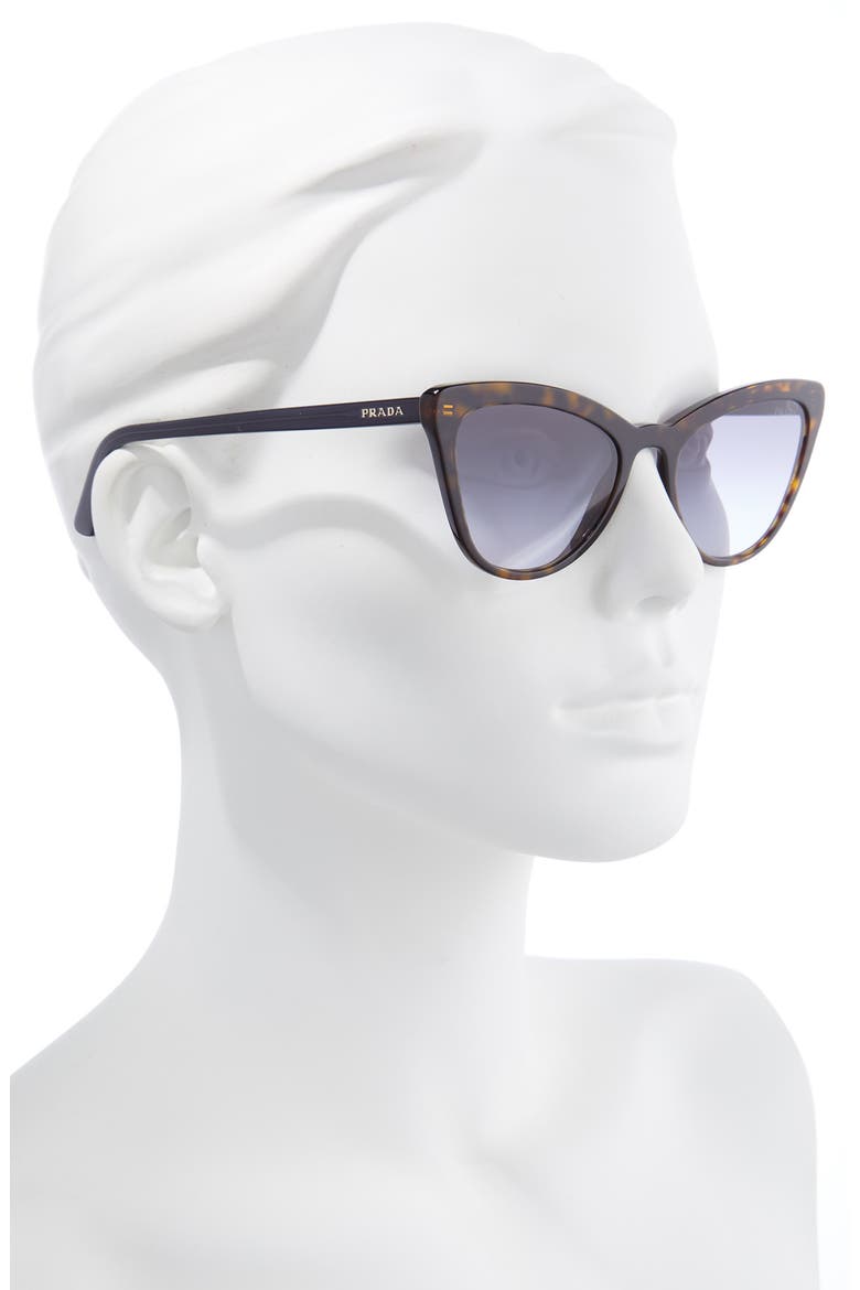 56mm Gradient Cat Eye Sunglasses, Alternate, color, DK TORT