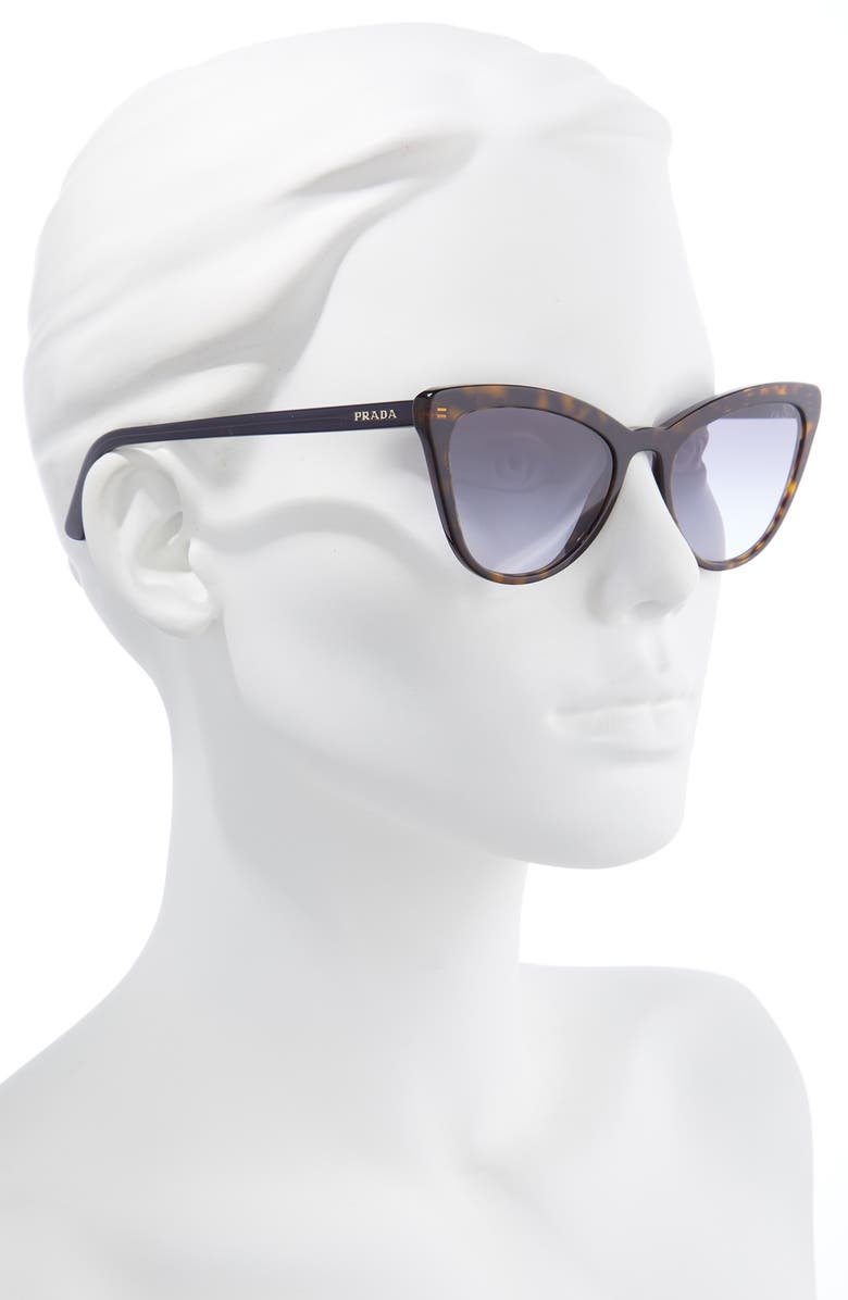Prada 56mm Gradient Cat Eye Sunglasses, Alternate, color,