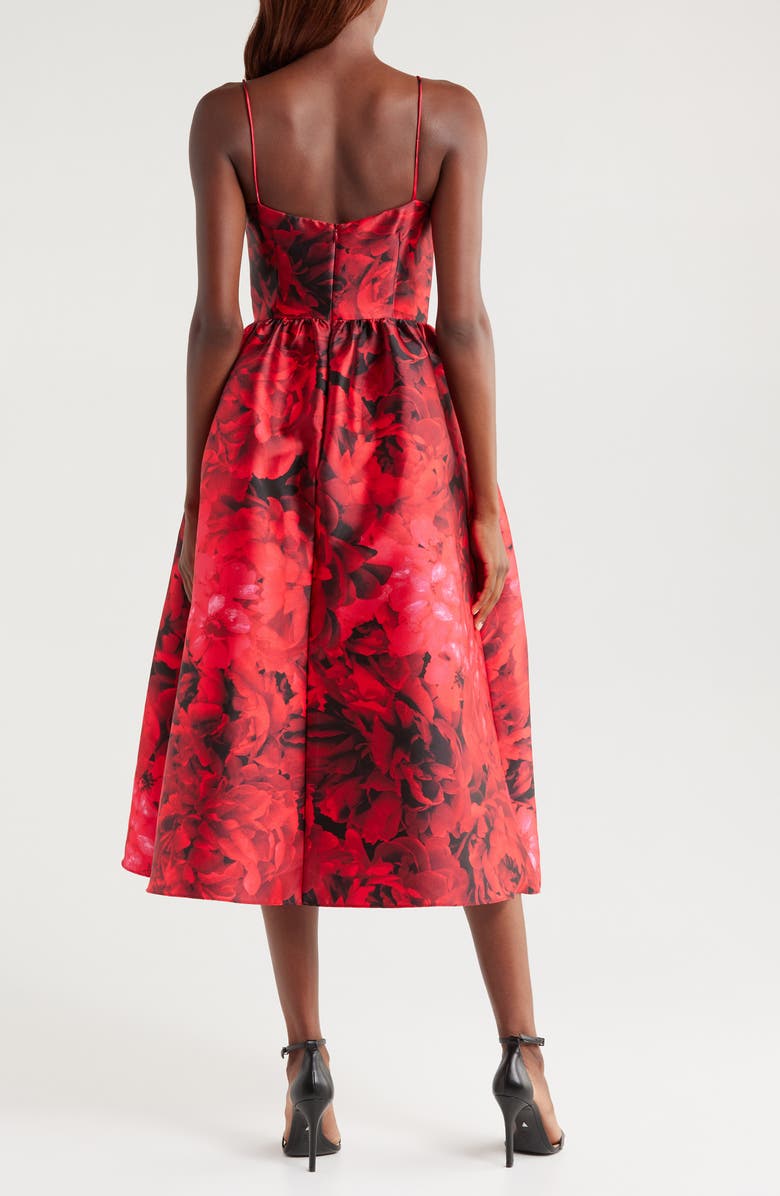 Julia Jordan Floral Fit & Flare Cocktail Midi Dress, Alternate, color, 