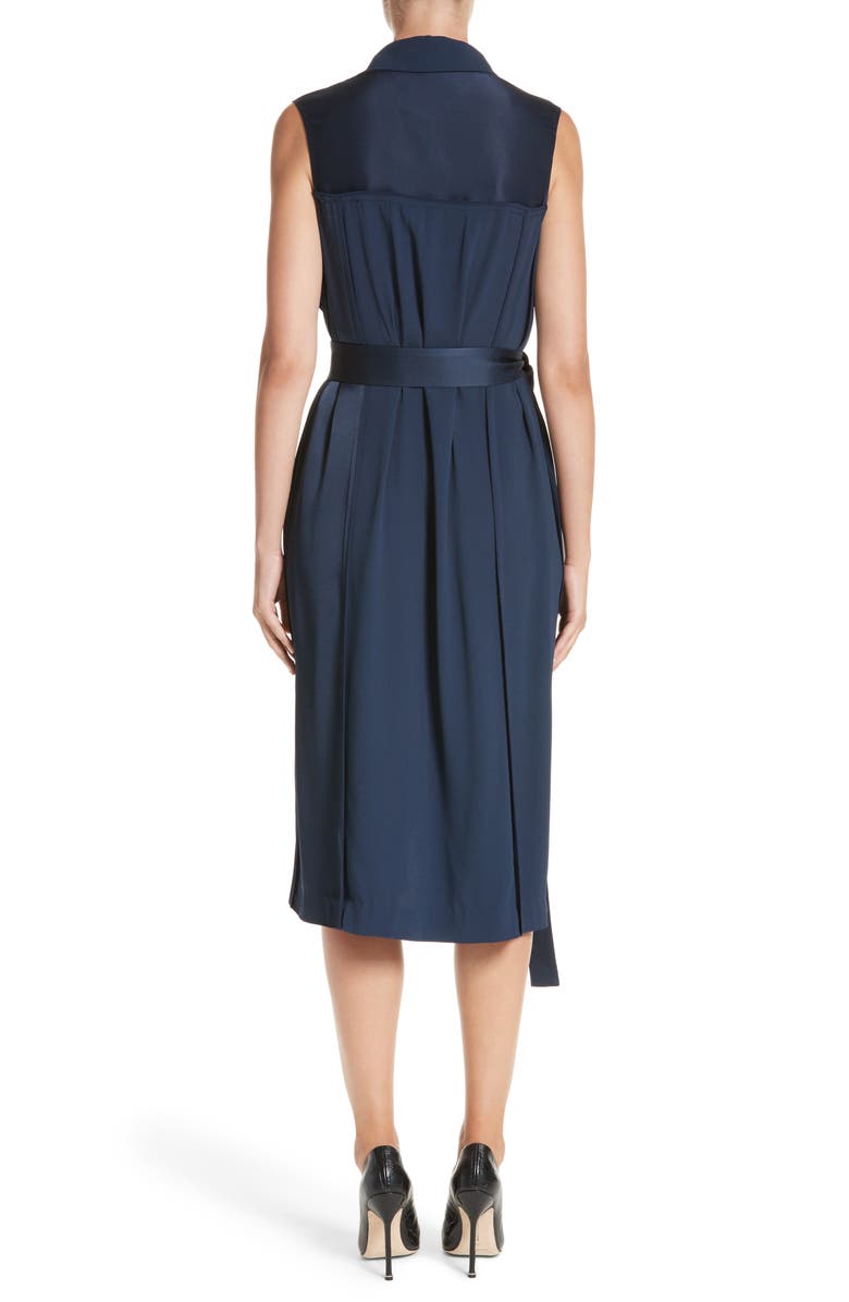 JASON WU Crepe Back Satin Belted Wrap Dress, Alternate, color, 