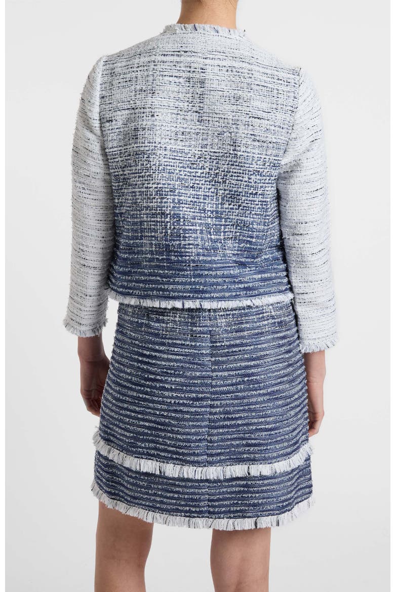 Valerie Short Jacket in Ombre Modern Tweed, Alternate, color, Blue Aura