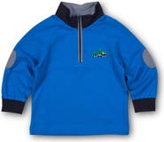 Florence Eiseman Knit Raglan 1/2 Zip Shirt With Train